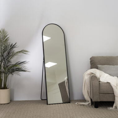 Sierra Metal Floor Standing Mirror Black 150X2.5X46Cm