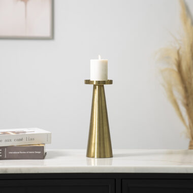 Siv Metal Gold Candle Holder 30CM