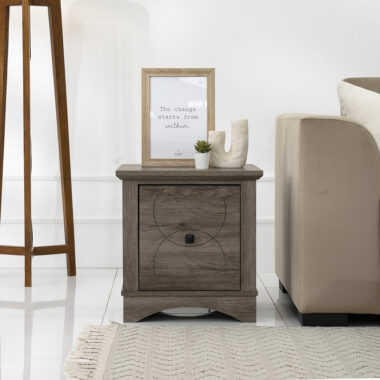 Tyrell End Table Oak Grey