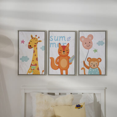 Verdant Set of 3 Kids Canvas Wall Art