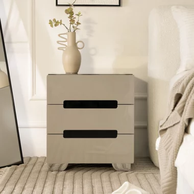 Abbey Smart Night End Table – Grey