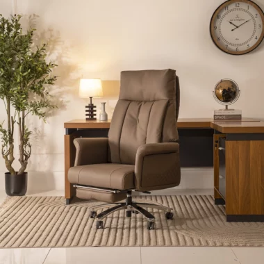 Loisa High Back Chair – Brown