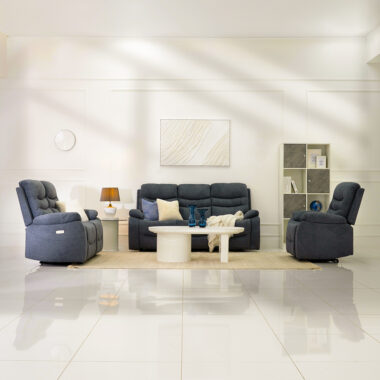 Manhattan Electric Recliner Sofa Set -Grey
