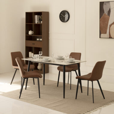 Senorita Dining 4-Seater White & Brown