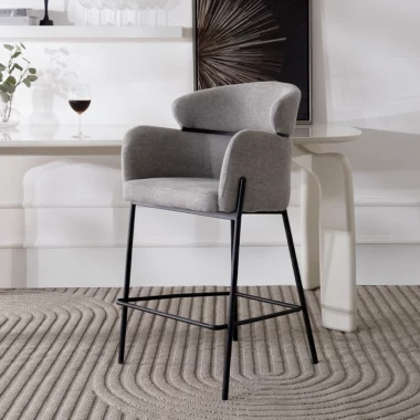 Foresta Bar Stool -Grey & Black