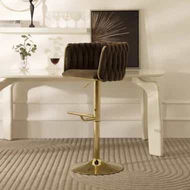 Nicko Bar Stool Dark Brown