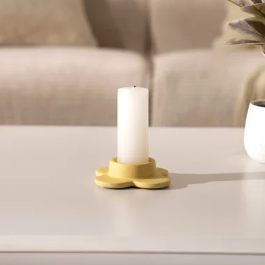 Quinn Ceramic Flower Candle Holder -9X9X2.5CM