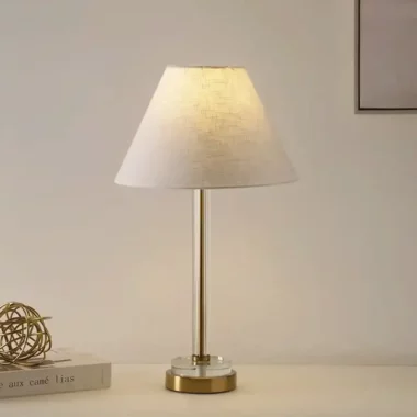 Avero Glass Base Table Lamp Gold -53cm