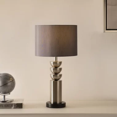 Avero Metal Table Lamp Silver -54cm