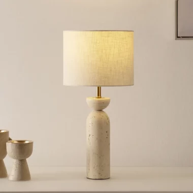 Avero Travertine Table Lamp -48cm