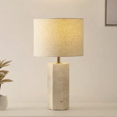 Avero Travertine Table Lamp -50cm
