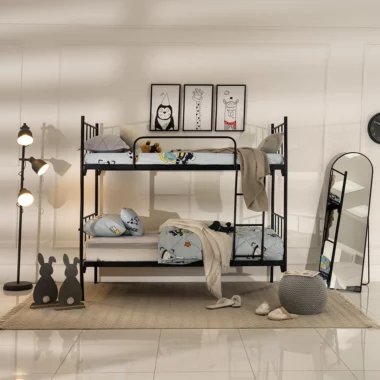 Delya Metalic Bunk Bed -Black
