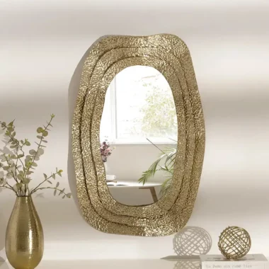 Deyna Decorative Metal Wall Mirror 58.4X88.9X5.1 cm