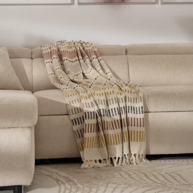 Heston Cotton Striped Throw 130x170cm
