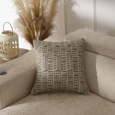 Heston Embroidered Cushion 45x45cm -Green