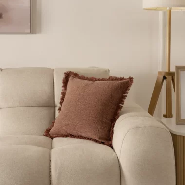 Heston Stonewash Cushion 45×45 cm -Tan