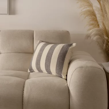 Heston Striped Cushion 35x50cm -Charcoal