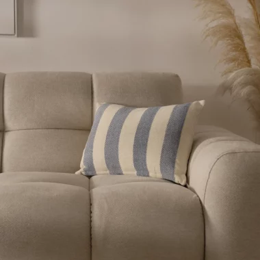 Heston Striped Cushion 35x50cm -Blue