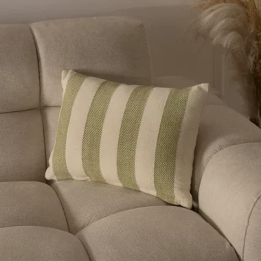 Heston Striped Cushion 35x50cm -Green