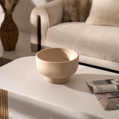 Quinn Ceramic Vase beige 28.2*28.2*17.2 cm
