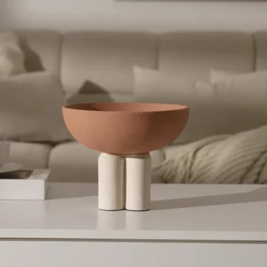 Rabaque Polyresin Terracota Biege deco Bowl -20cm