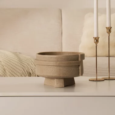 Rabaque Travertine Deco Bowl 25x25x15cm