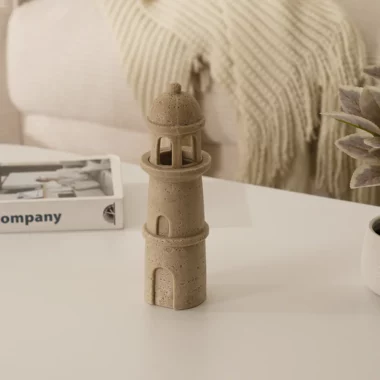 Rabaque Travertine Lantern Tealight Holder 7.5X7.5X25.5Cm