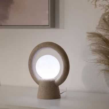 Rabaque Travertine USB Table lamp 23x10x19.5cm