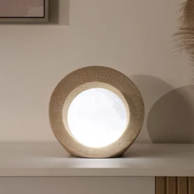 Rabaque Travertine USB Table Lamp 18x18x18cm