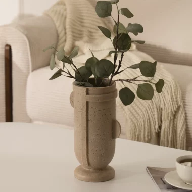 Rabaque Travertine Vase 18x14x28cm
