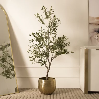 Siv Metal Gold Planter -23cm