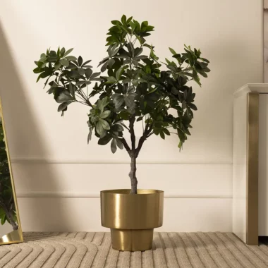 Siv Metal Gold Planter -26cm