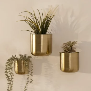 Siv Metal Gold Set of Three planter