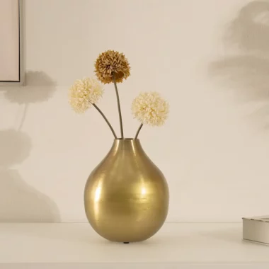 Siv Metal Gold Vase -27cm