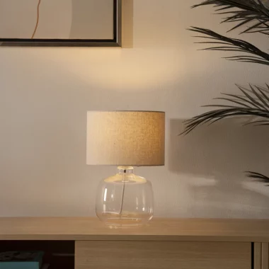 Tria Glass Table Lamp -Clear -32.5CM
