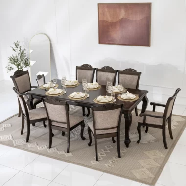 Emily Wooden Dining Set – 8 Seater