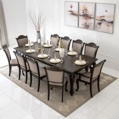 Emily Wooden Dining Set – 10 Seater