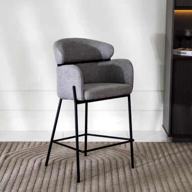 Foresta Bar Stool -Grey & Black