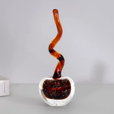 Lemont Glass Cherry Accent Amber 8.5X8.5X24Cm