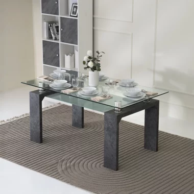 Lucas Dining Table Only – Grey