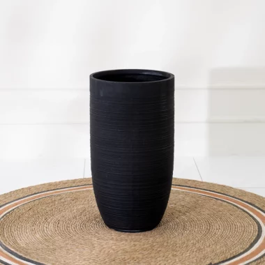 Daniella Fiber Vase Color Black – 30X30X60