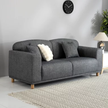 The Tristan Sofa Three Seater In Fabric – Grey