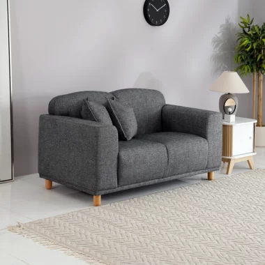 The Tristan Sofa Two Seater In Fabric – Grey
