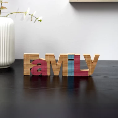 Auden Wooden Family Accent 30X8.6X2.8Cm