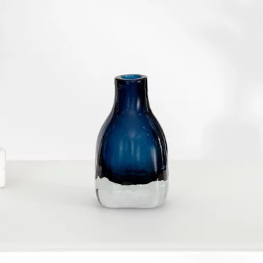 Lemont Glass Vase Blue 8X8X14Cm