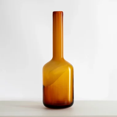 Lemont Glass Vase Amber 15X15X46Cm