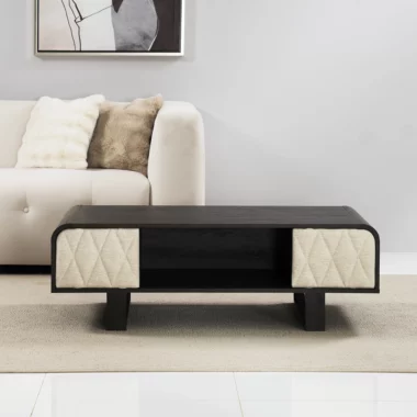 Mercury Coffee Table -Dark Oak & Beige