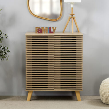 Casan 2 Door Shoe Cabinet Col Oak