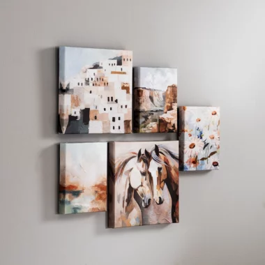 Elm Set of 5 canvas Art set – 2