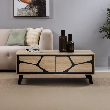 Elantra Coffee Table Col Ivory & Black